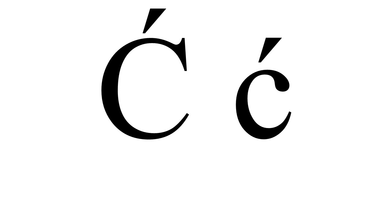 c with acute
