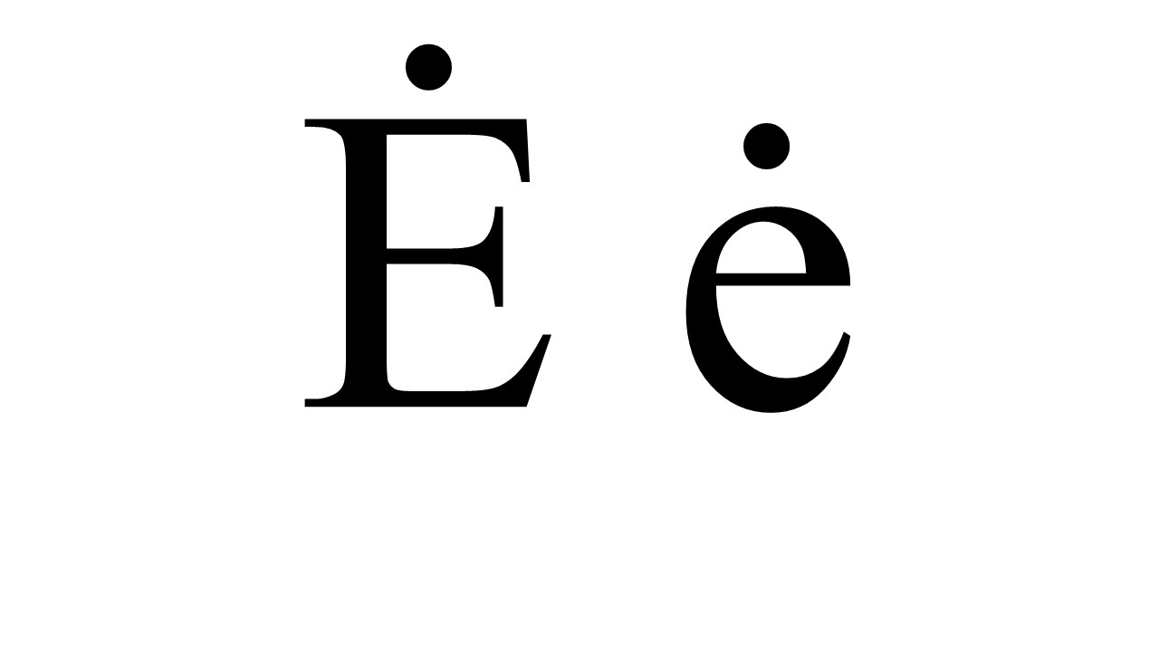e with dot above